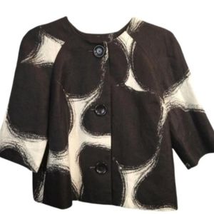 Michael Kors Cropped Linen Blazer